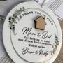 Parents, Home Thank You, Personalised Keepsake Plaque, thumbnail 2 of 3
