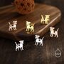 Sterling Silver Tiny Jack Russell Dog Stud Earrings, thumbnail 3 of 12