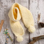 Kids Pom Pom Scarf Knitting Kit, thumbnail 1 of 8