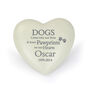 Personalised Dog Pawprints Heart Memorial, thumbnail 2 of 2