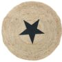 Jute Rug With Black Star, thumbnail 2 of 6