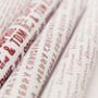 Christmas Personalised Red Typographic Wrapping Paper, thumbnail 4 of 5