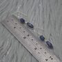 Blue Sapphire Earrings: Silver, Dangle Drop, September Birthstone, thumbnail 6 of 6