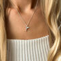 Hummingbird Charm Necklace In Sterling Silver, thumbnail 1 of 7