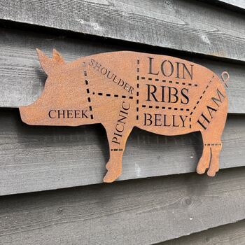 Home Kitchen Or Garden Sign Pig Decoration Ornament BBQ Bar, 7 of 8