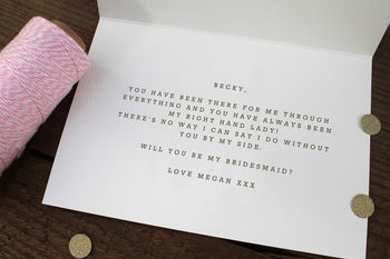Personalised 'Will You Be My Bridesmaid?' Card, 3 of 3