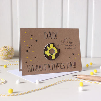 Personalised Donut Father's Day Card, Card For Dad, 3 of 7