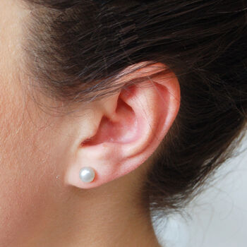 Freshwater Pearl Stud Earrings, 9 of 11