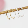 18ct Gold Plated Or Silver Moon Pull Through Earrings, thumbnail 1 of 6