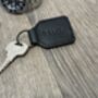 Personalised Leather Keyring, Black, thumbnail 5 of 7