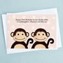 Personalised Twins Birthday Or New Baby Card, thumbnail 5 of 5