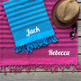 Personalised Cotton Beach Towel, Sustainable Gift, thumbnail 1 of 8