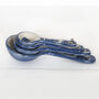 Set Of Four Blue Floral Measuring Spoons, thumbnail 3 of 3