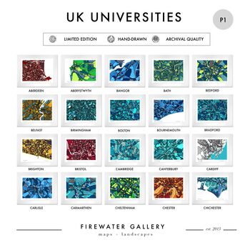 Personalised Graduation Gift Art Map | Hand Drawn University City Print, 3 of 9