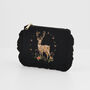 Aurora Embroidered Black Medium Pouch, thumbnail 4 of 7
