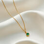 55th Wedding Anniversary Emerald Birthstone Necklace In Gold Vermeil, thumbnail 2 of 6