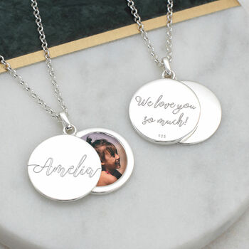 Personalised Sterling Silver Swing Photo Locket, 2 of 5