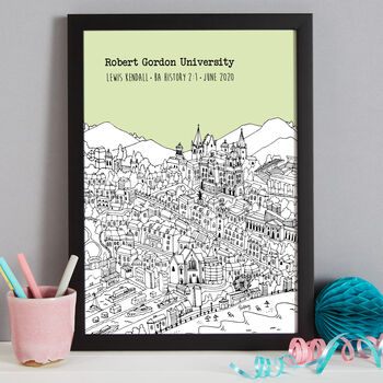 Personalised Aberdeen Graduation Gift Print, 7 of 9