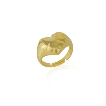 Sterling Silver Chunky Love Heart Signet Ring, 12 of 12