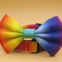Rainbow Ombre Dog Bow Tie, thumbnail 1 of 10