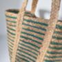 Jute Basket Tote Bag, Three Colours Available, thumbnail 7 of 8