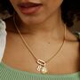 Paperclip Curb Chain Charm Necklace, thumbnail 1 of 9