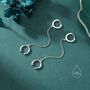 Cz Hoop And Cuff Huggie Hoop Earrings In Sterling Silver, thumbnail 6 of 11