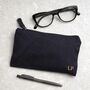 Personalised French Navy Organic Accessories Pouch, thumbnail 1 of 3
