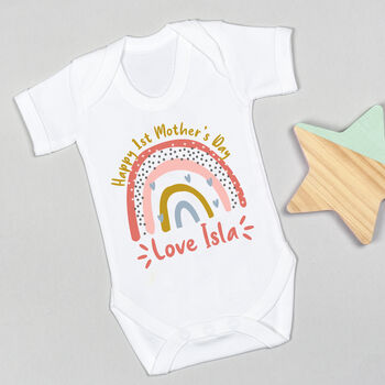 Personalised First Mother's Day Rainbow Bodysuit, 2 of 5