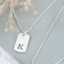 Monogrammed Tag Necklace, thumbnail 1 of 12