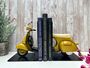 Yellow Scooter Bookends Metal Shelf Decor Moped Gift, thumbnail 1 of 8