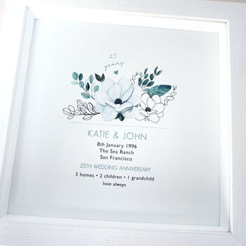 Personalised 25th Wedding Anniversary Gift, 5 of 6