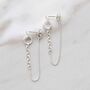 Sterling Silver Unity Chain Stud Earrings, thumbnail 5 of 6