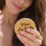 Bon Voyage 'Viva La…' Travel Mirror Hairbrush | Gift Bag | Holiday Accessory | Wooden Brush, thumbnail 2 of 4