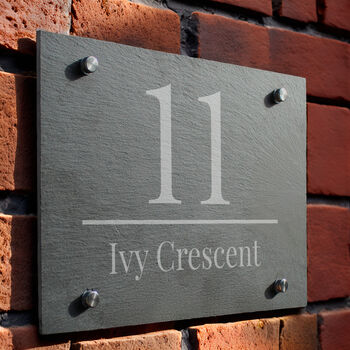 Personalised Large Number Slate House Sign, 4 of 4