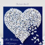 Butterfly First Wedding Anniversary White Heart Card, thumbnail 1 of 12