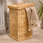 Wicker Water Hyacinth Laundry Basket, thumbnail 1 of 4
