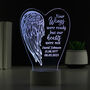 Personalised Angel Wings Memorial LED Light, thumbnail 1 of 3
