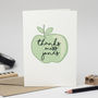 Personalised Apple Thank You Card, thumbnail 1 of 2