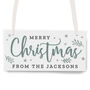 Personalised Merry Christmas White Wooden Sign, thumbnail 2 of 3