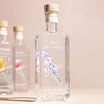 Personalised 20cl Birth Flower Gin, 6 of 9