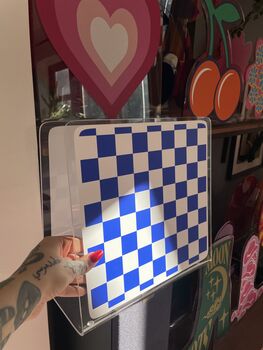 Checkerboard Vinyl Lp Record Holder, 4 of 7