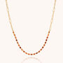 Gem Shine Carnelian Necklace With Paperclip Chain, thumbnail 5 of 7