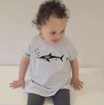 Adult And Children's Shark T Shirt Set, 5 of 12