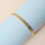Leaf Bracelet In Water Resistant Stainless Steel, thumbnail 2 of 4