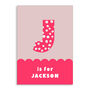 Spots And Scallops Kids Personalised Name Initial Print, thumbnail 6 of 8
