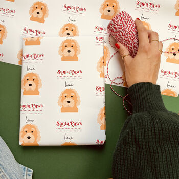 Personalised Santa Paws, Christmas Dog Wrapping Paper, 12 of 12