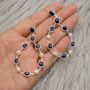 Blue Sapphire And Pearl Hoop Earrings, thumbnail 10 of 12