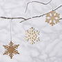 Wooden Christmas Snowflake Decoration, thumbnail 1 of 2