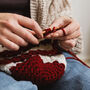 Personalised Red Stripe Hand Crocheted Stocking, thumbnail 3 of 9